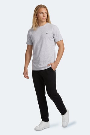 Slazenger ROSALVA T Erkek Pamuklu Gri Tişört
