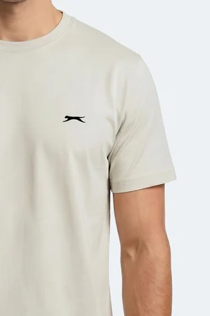 Slazenger ROSALVA T Erkek Pamuklu Açık Gri Tişört