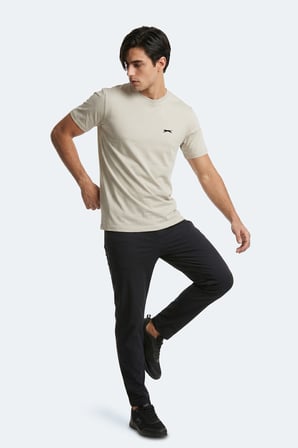 Slazenger ROSALVA T Erkek Pamuklu Açık Gri Tişört