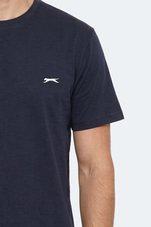 Slazenger ROSALVA T Erkek Pamuklu Lacivert Tişört