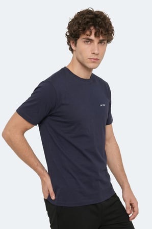 Slazenger ROSALVA T Erkek Pamuklu Lacivert Tişört