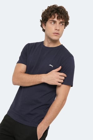 Slazenger ROSALVA T Erkek Pamuklu Lacivert Tişört