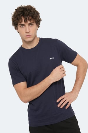 Slazenger ROSALVA T Erkek Pamuklu Lacivert Tişört