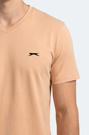 Slazenger RIVALDO IN Erkek V Yaka Vizon Tişört