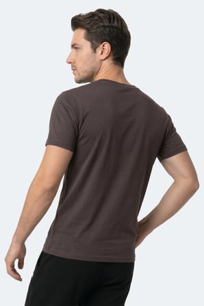 Slazenger RIVALDO T Erkek  Koyu Kahve Tişört