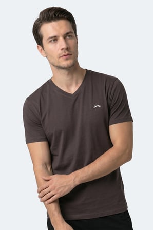 Slazenger RIVALDO T Erkek  Koyu Kahve Tişört