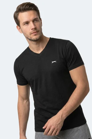 Slazenger RIVALDO T Erkek  Siyah Tişört