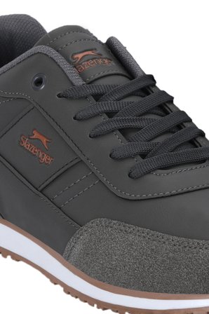 Slazenger ISPIRE I Erkek Büyük Beden Koyu Gri Günlük Spor Ayakkabısı