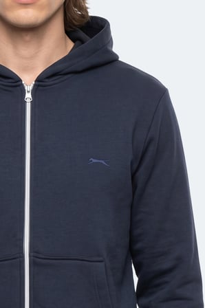 Slazenger KISHAN I Erkek Kapüşonlu Lacivert Sweatshırt