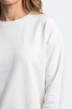 Slazenger KUNTO I Kadın  Ekru Sweatshırt