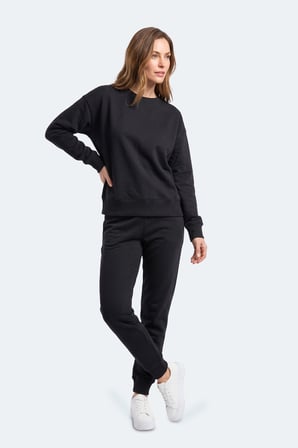 Slazenger KUNTO I Kadın  Siyah Sweatshırt