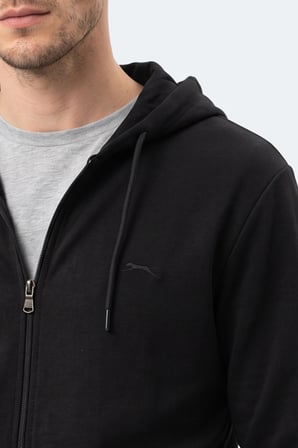 Slazenger KURTIS I Erkek Kapüşonlu Siyah Sweatshırt