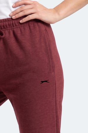 Slazenger MONESA I Kadın Bol Paça Bordo Eşofman Altı