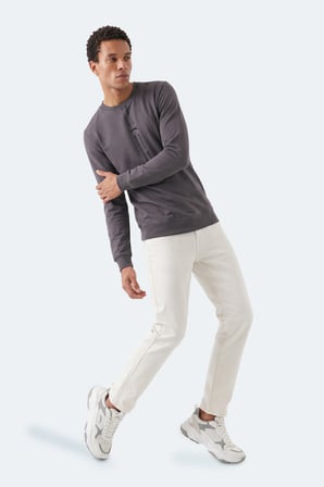 Slazenger GABINO I Erkek  Koyu Gri Sweatshırt