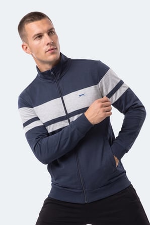 Slazenger RIDER Erkek Dik Yaka Fermuarlı Lacivert Sweatshırt