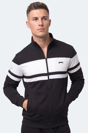 Slazenger RIDER Erkek Dik Yaka Fermuarlı Siyah Sweatshırt