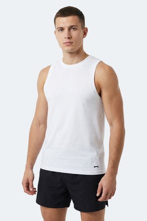 Slazenger KULAP 2 Lİ SET Erkek  Beyaz - Siyah Tişört