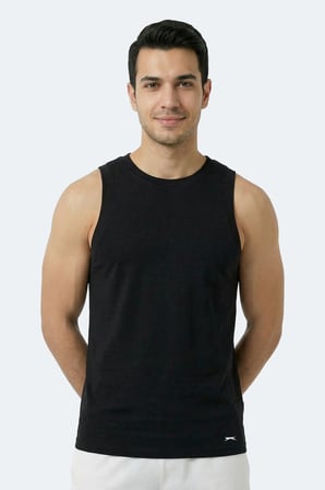 Slazenger KULAP 2 Lİ SET Erkek  Beyaz - Siyah Tişört