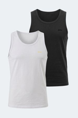 Slazenger HOKEY 2 Lİ SET Erkek  Beyaz - Siyah Tişört