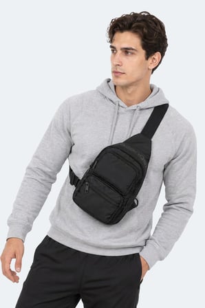 Slazenger LOONY I Unisex  Siyah Bel Çantası