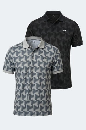 Slazenger KATARIN 2 Lİ SET Erkek  Siyah - Gri Tişört