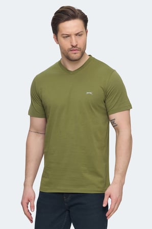 Slazenger SARGON 3 lü Set Erkek  Beyaz - Lacivert - Haki Tişört