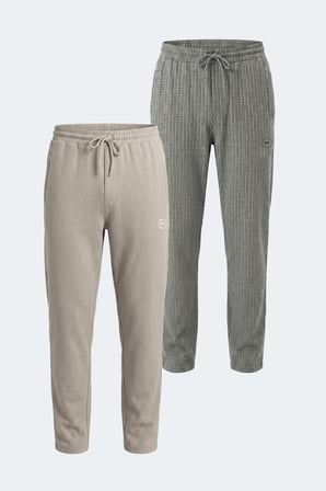 Slazenger NIKITA 2 Lİ SET Erkek  Siyah - Bej Eşofman Altı