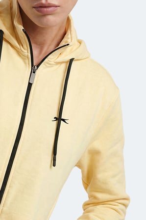 Slazenger FLORES Kadın Kapüşonlu Sarı Sweatshırt