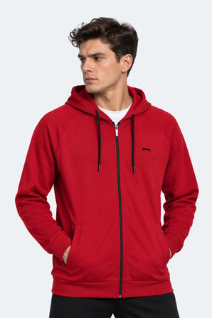 Slazenger FREEWILL Erkek Kapüşonlu Cepli Bordo Sweatshırt