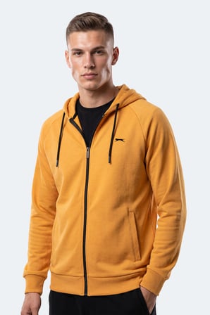 Slazenger FREEWILL Erkek Kapüşonlu Cepli Hardal Sweatshırt