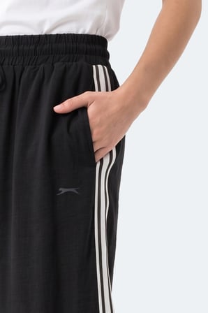 Slazenger STARLIGHT IN Kadın Bol Paça Siyah Eşofman Altı