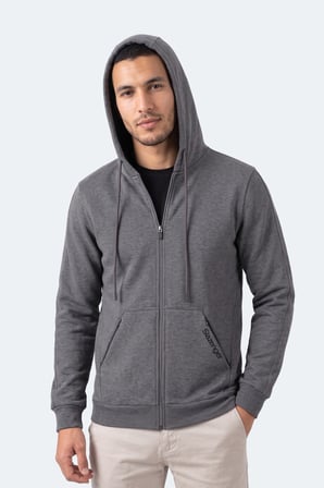 Slazenger NONSTOP I Erkek Kapüşonlu Cepli Oversıze Koyu Gri Sweatshırt
