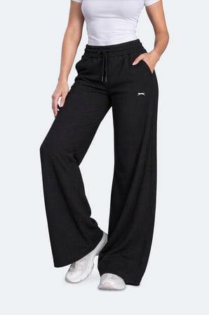 Slazenger KALIRA IN Kadın Bol Paça Flare Siyah Eşofman Altı