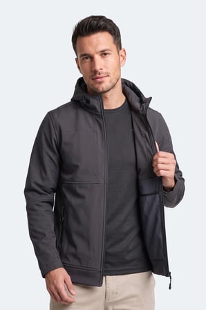 Slazenger CENTRA Erkek Dik Yaka Fermuarlı Antrasit Mont & Kaban