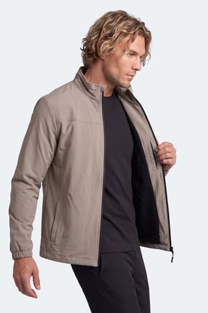 Slazenger CEDO Erkek İçi Polarlı Rüzgar Ve Su itici Bej Mont & Kaban