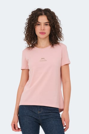 Slazenger VIRAJ 2 Lİ SET Kadın  Ekru - Fuşya Tişört