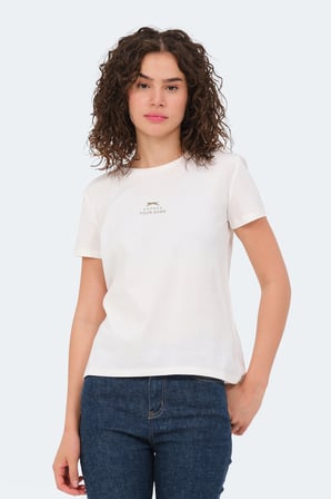 Slazenger VIRAJ 2 Lİ SET Kadın  Ekru - Fuşya Tişört