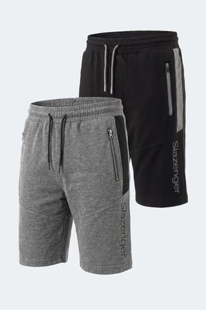 Slazenger NIKON I 2 Lİ SET Erkek  Siyah - Koyu Gri Şort