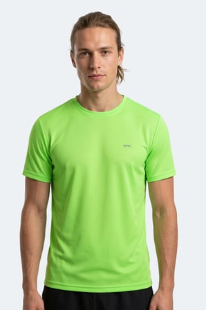 Slazenger HAUNTED I 3 LÜ SET Erkek  Neon Yeşil - Neon Turuncu - Açık Mavi Tişört
