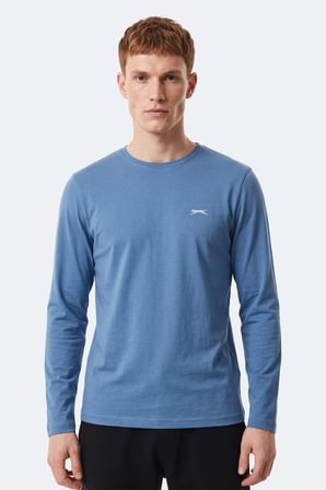 Slazenger OZZIE I Erkek Uzun Kollu Indigo Tişört