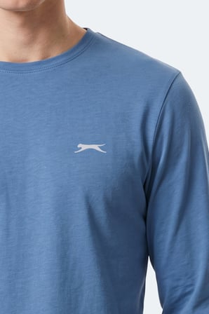 Slazenger OZZIE I Erkek Uzun Kollu Indigo Tişört