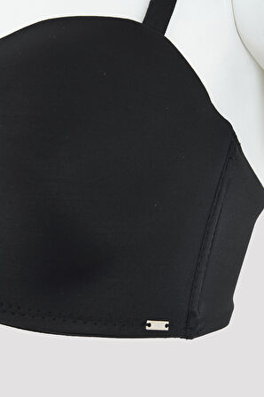 Siyah Toparlayıcı Straplez Sütyen