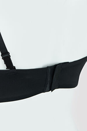 Siyah Toparlayıcı Straplez Sütyen