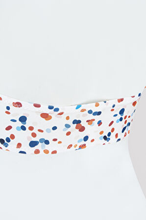 Renkli Triana Boyundan Bağlamalı Straplez Bikini Takımı