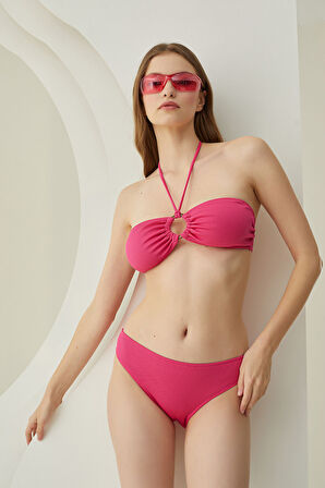 Fuşya Reps Basic Tek Alt Bikini