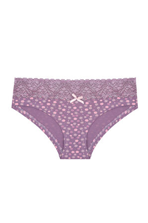Pudra Mor Beli Dantelli  2li Hipster Külot