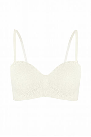 Ekru Nirvana Desteksiz Straplez Tek Sütyen