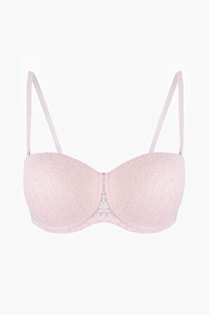 Pembe Nirvana Straplez Destekli Tek Sütyen