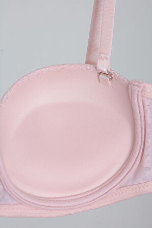 Pembe Nirvana Straplez Destekli Tek Sütyen