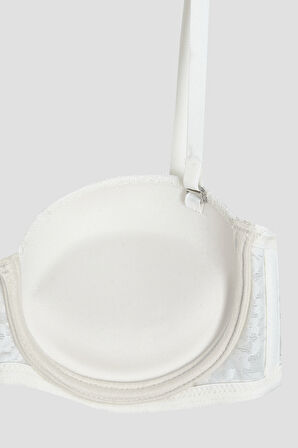 Ekru Nirvana Straplez Destekli Tek Sütyen